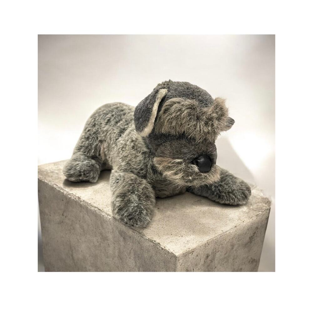 Vintage 1986 Avanti Applause Schnauzer Puppy Dog Plush Realistic  Animal Cute
